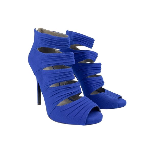 Royal Blue Suede Stilettos - Picture 1 of 5